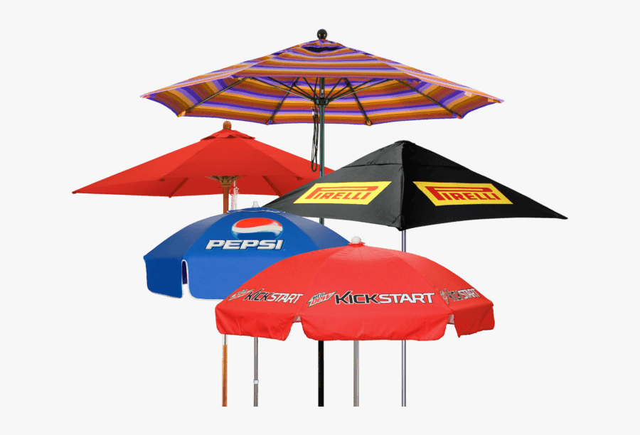 Clip Art Custom Printed Commercial Beach - Umbrella Printing Png, Transparent Clipart