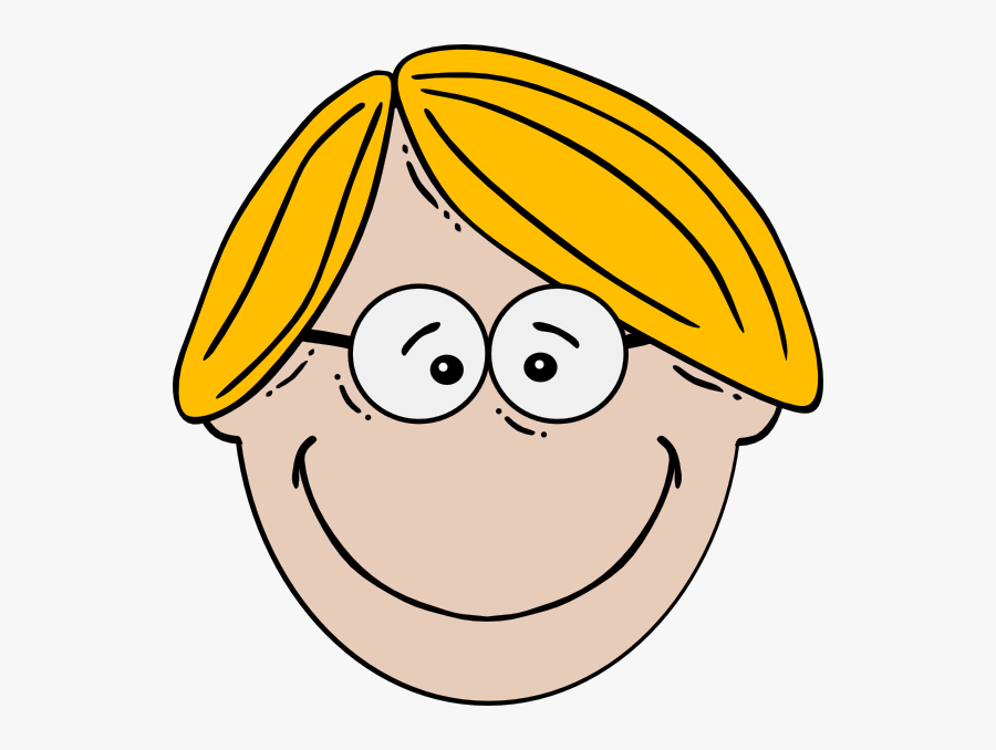Blond Boy Glasses Svg Clip Arts Cartoon Character With Blonde