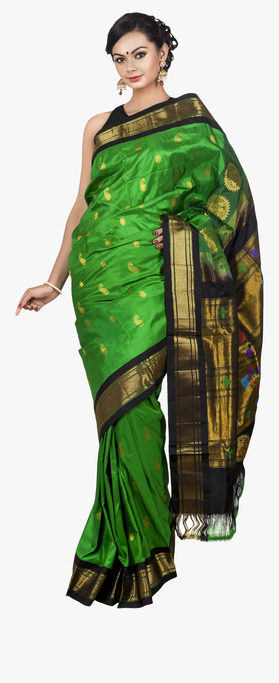 transparent paithani saree png free transparent clipart clipartkey transparent paithani saree png free