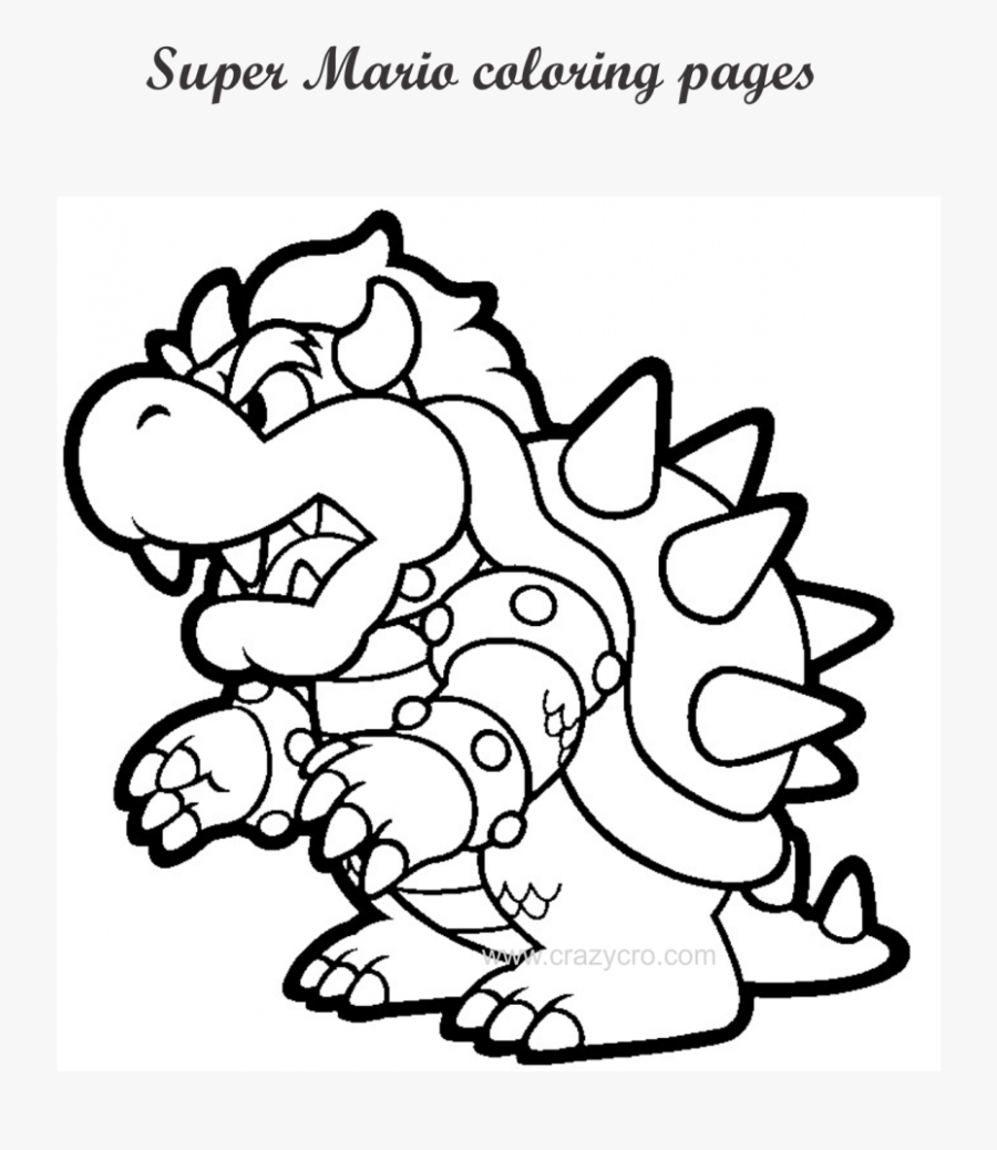 Super Mario Coloring Pages Free Page For Kids Print - Mario Coloring Pages Printable, Transparent Clipart