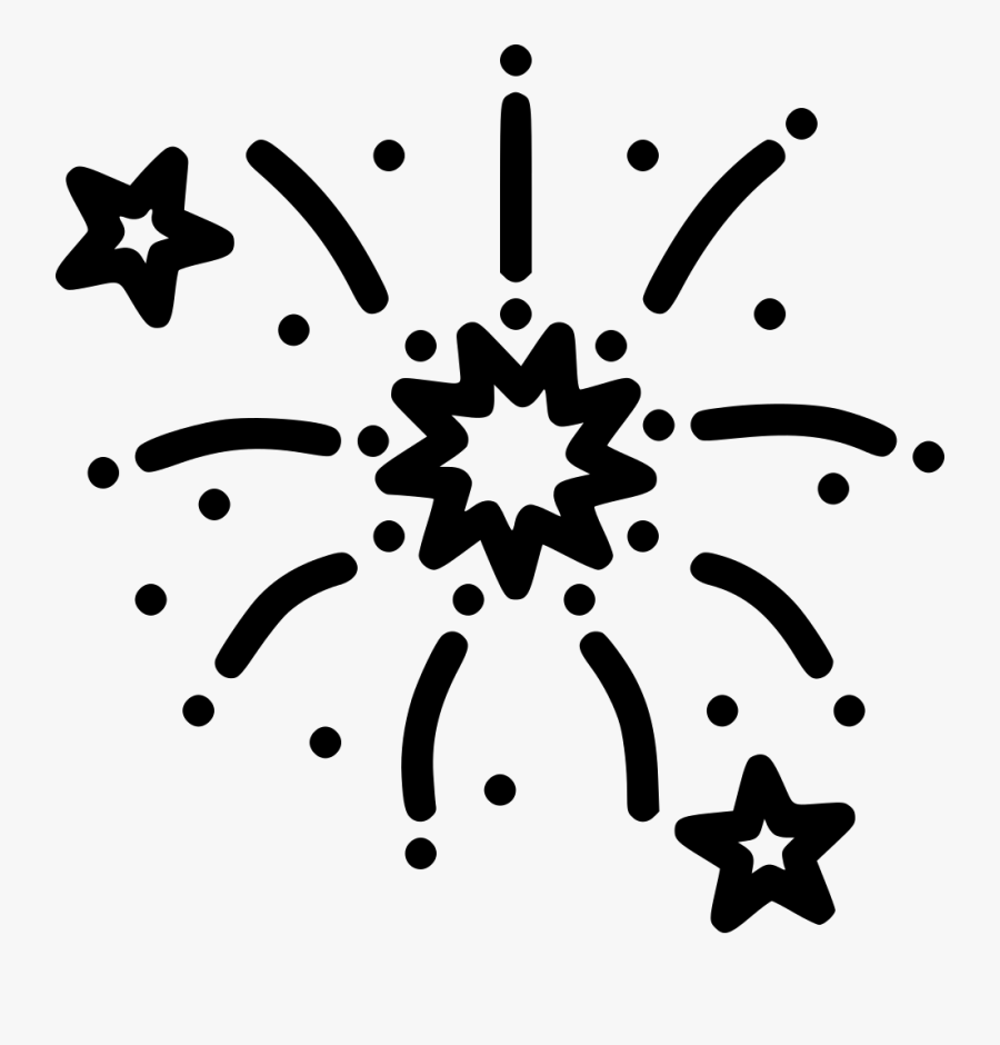 Fireworks Boom Bang Festival Celebration New Year Stars - New Year Icon Png, Transparent Clipart
