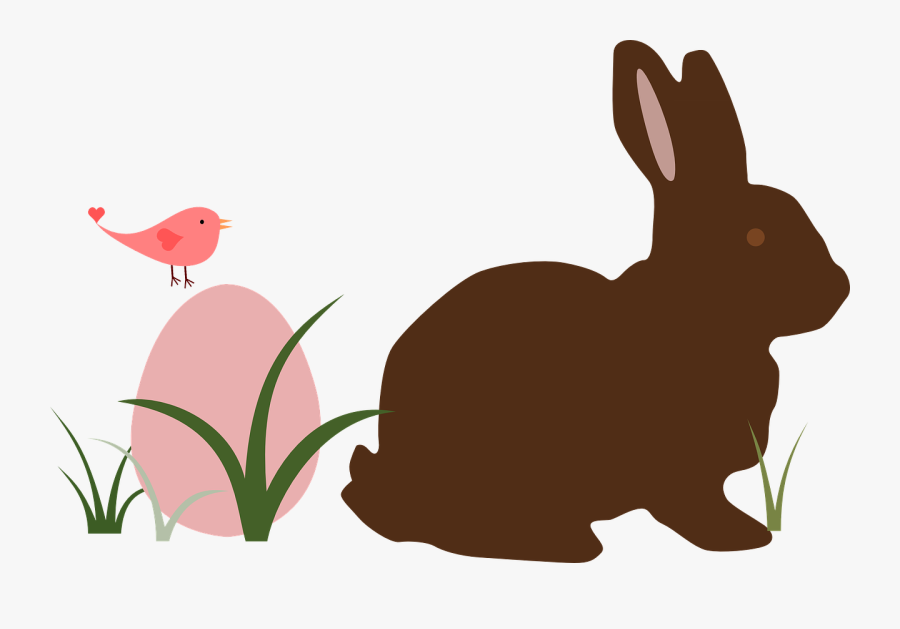 Bunny, Bird, Egg, Grasses - Rabbit Silhouette Target, Transparent Clipart