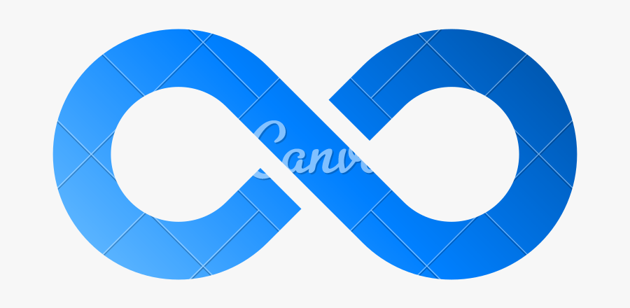 Clip Art Blue Infinity Symbol - Circle, Transparent Clipart