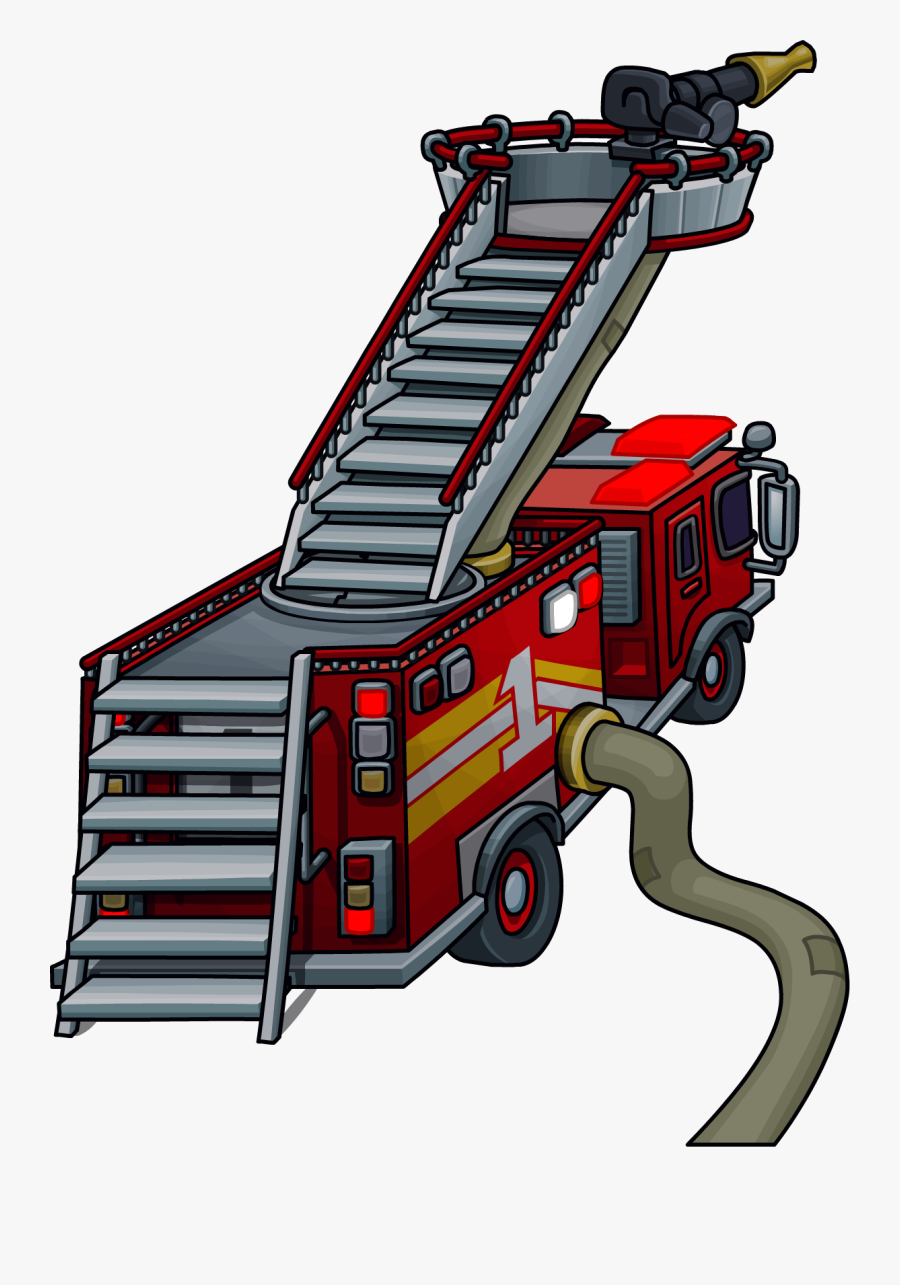 Firetruck Clipart Simple - Club Penguin Fire Truck, Transparent Clipart