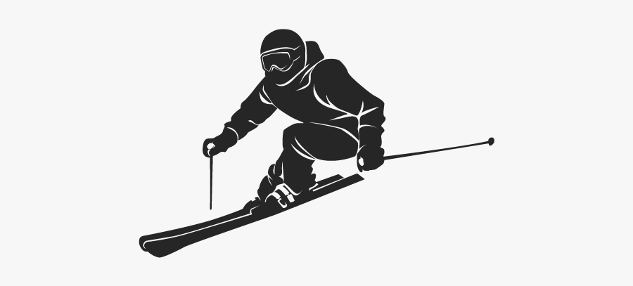 Skier Icon, Transparent Clipart