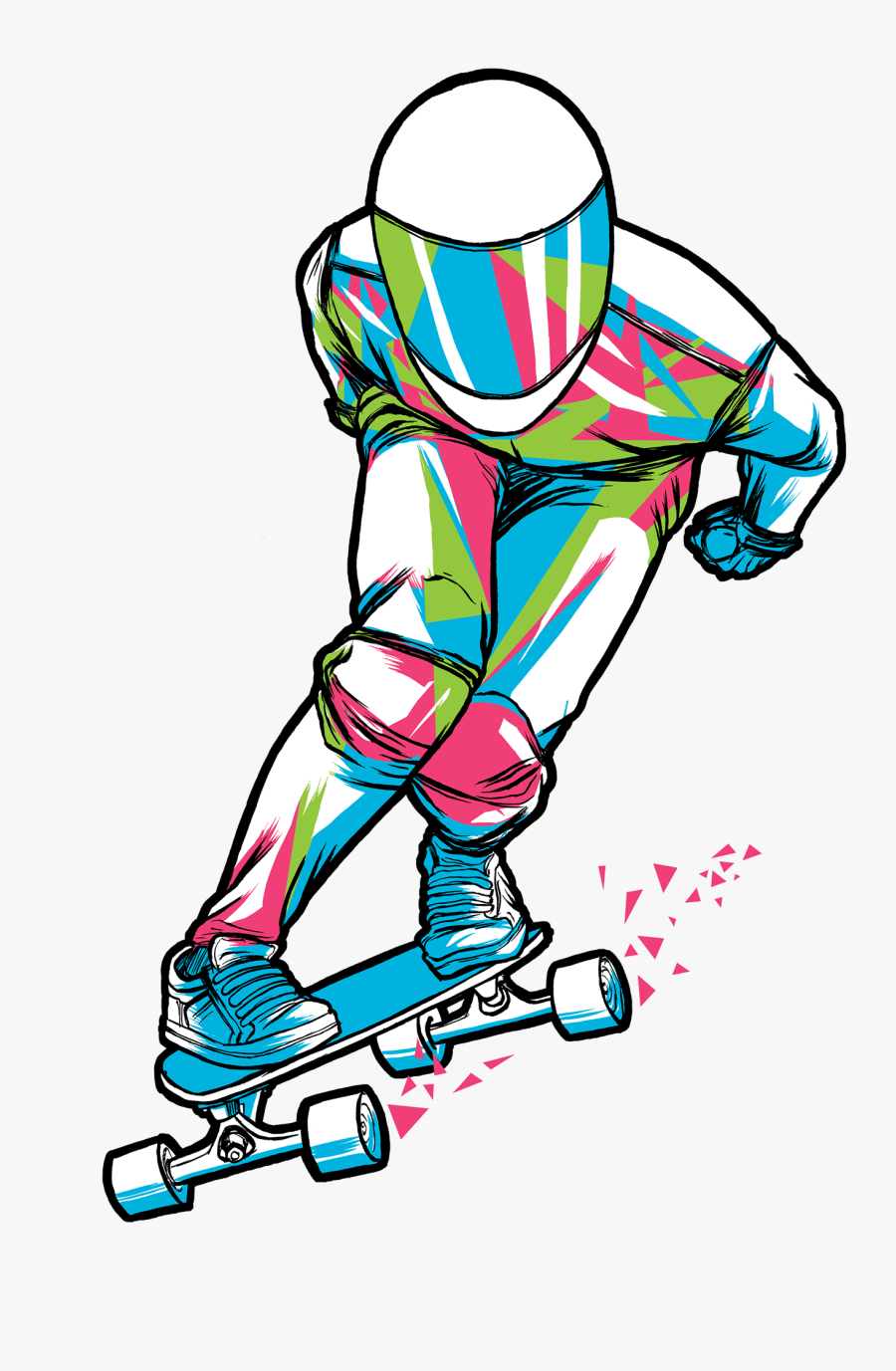 Longboard Downhill Png, Transparent Clipart