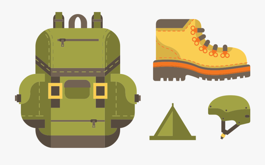 Mountain Hiking Equipment, Transparent Clipart