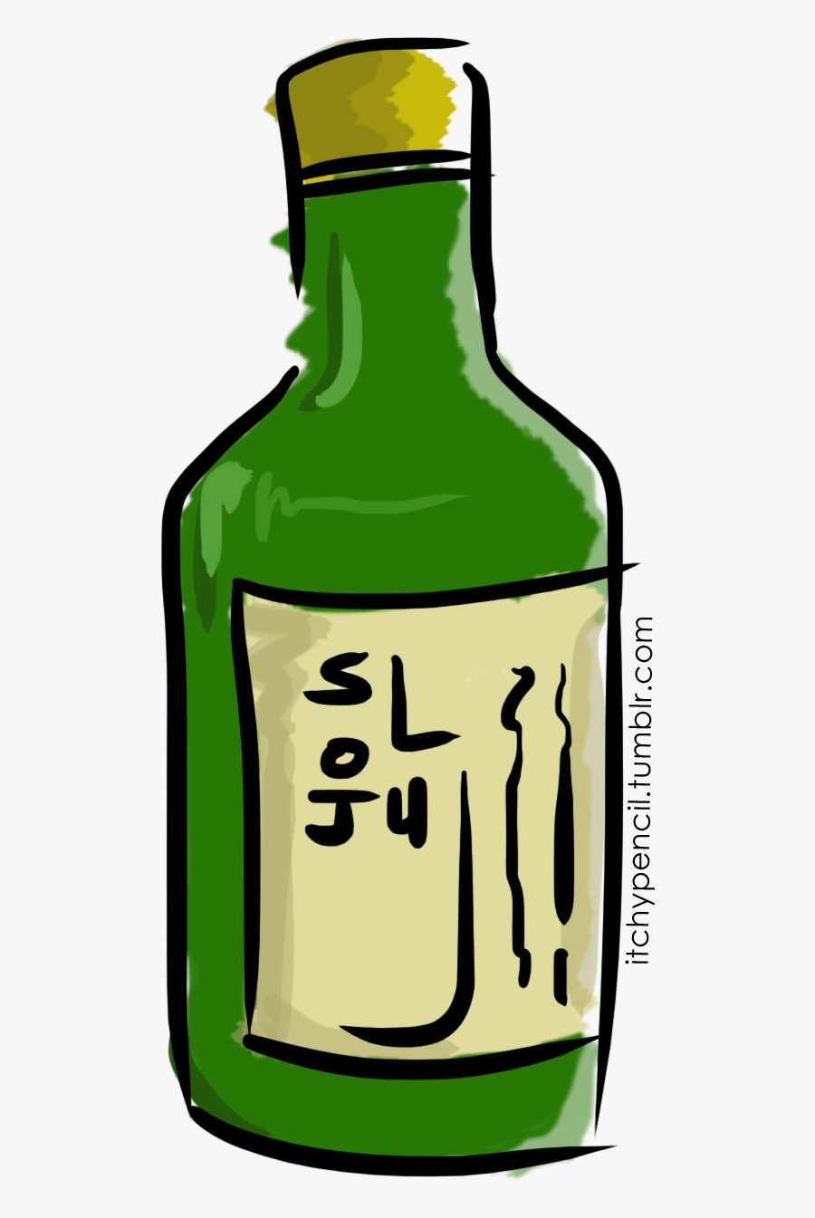 My Doodle Of Soju - Soju Clipart, Transparent Clipart