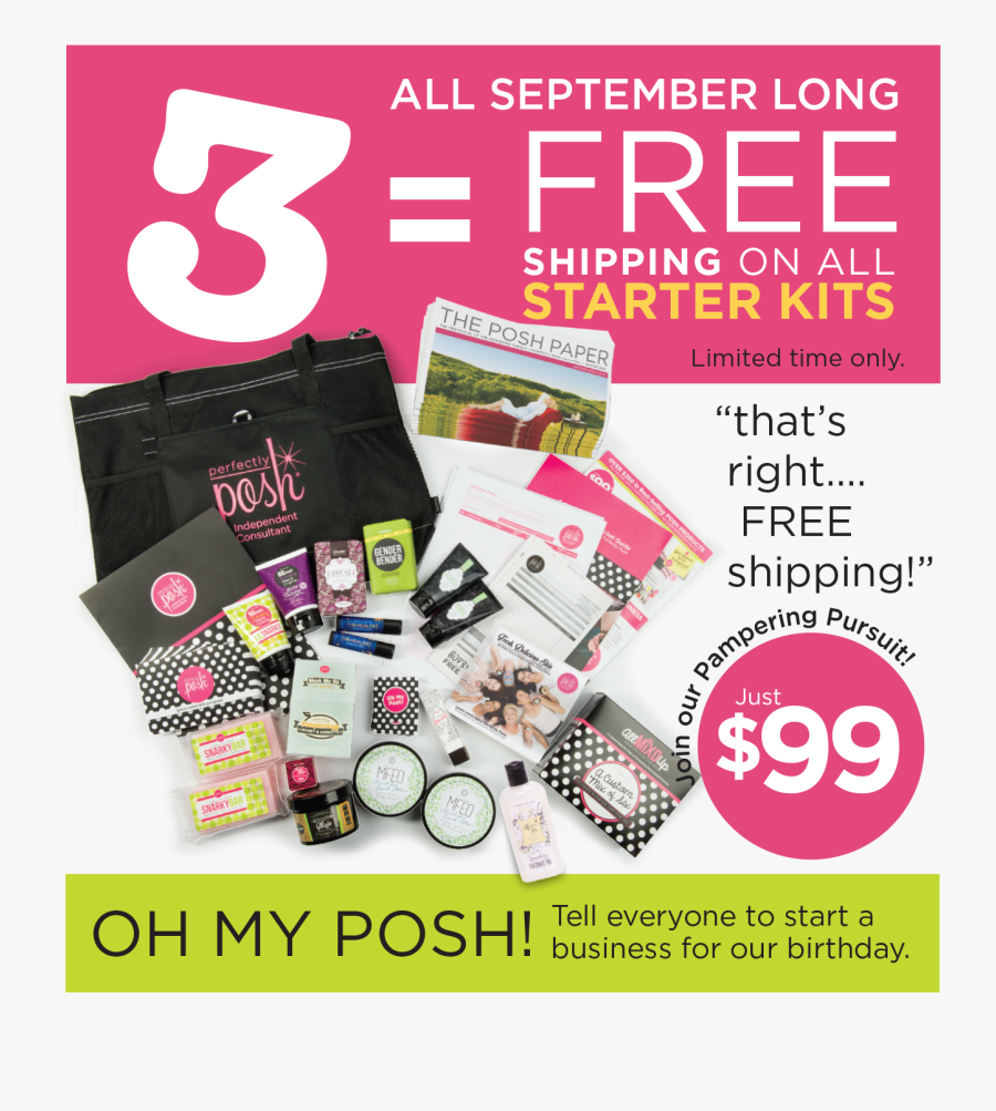 We Are Celebrating Our 3rd Birthday With Perfectly - Posh Starter Kit Sale, Transparent Clipart