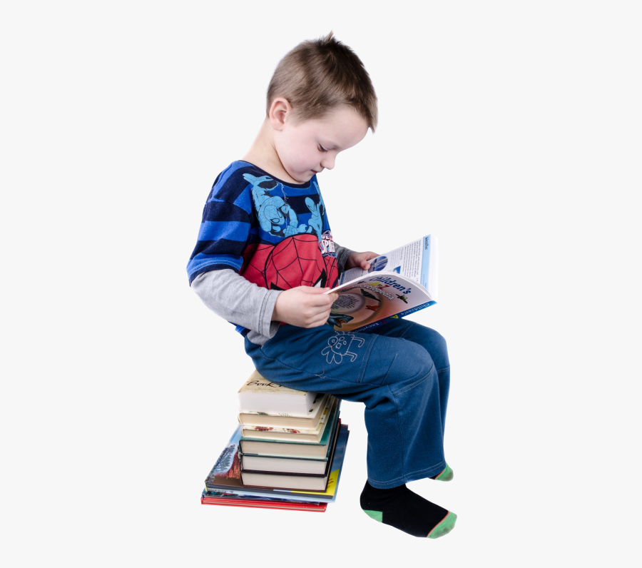 Boy Reading Books Png Image - Kid Reading Book Png, Transparent Clipart