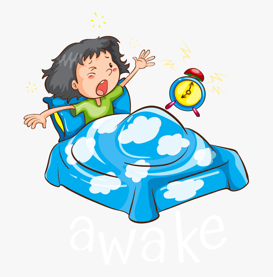 Wake Up At 6am Cartoon Clipart , Png Download - Awake Asleep, Transparent Clipart