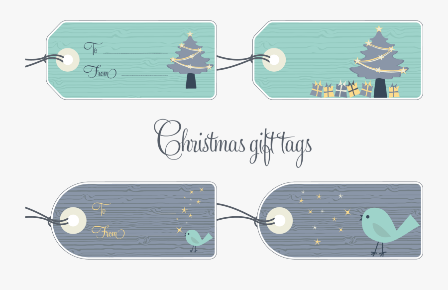 Christmas Gift Tags Example Image - Cartoon, Transparent Clipart
