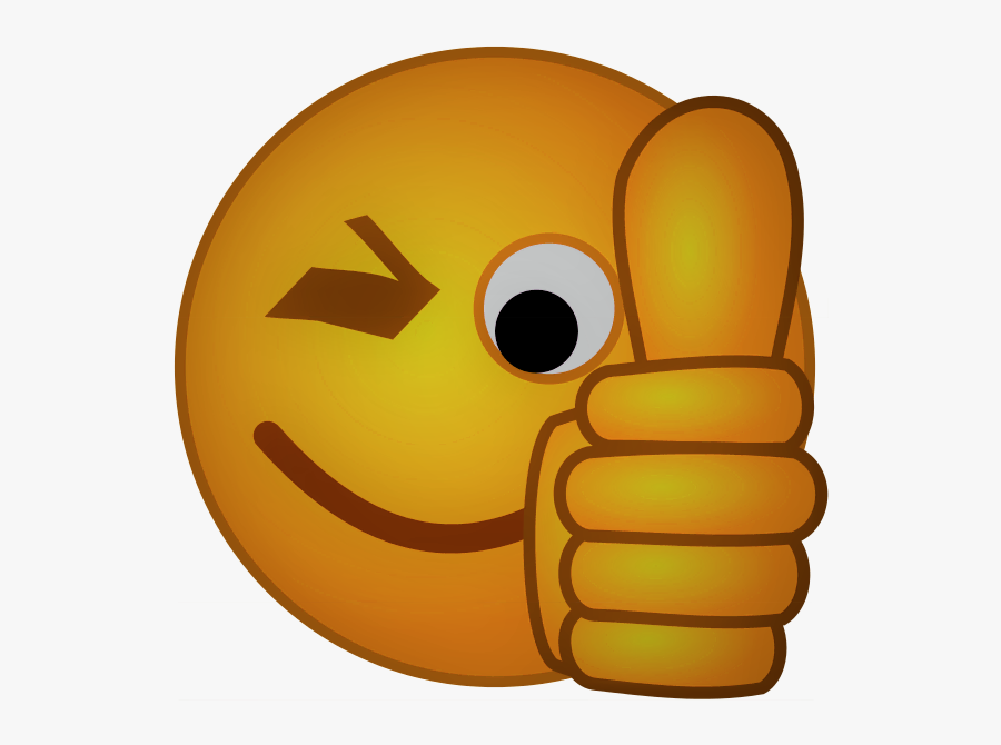 Thumbs Up Smiley, Transparent Clipart