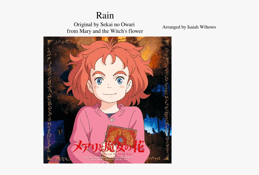 Mary And The Witch's Flower Soundtrack, Transparent Clipart