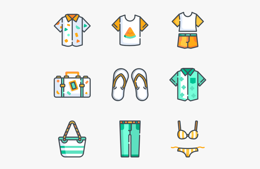 Vector Clothes Summer - Summer Clothes Png, Transparent Clipart