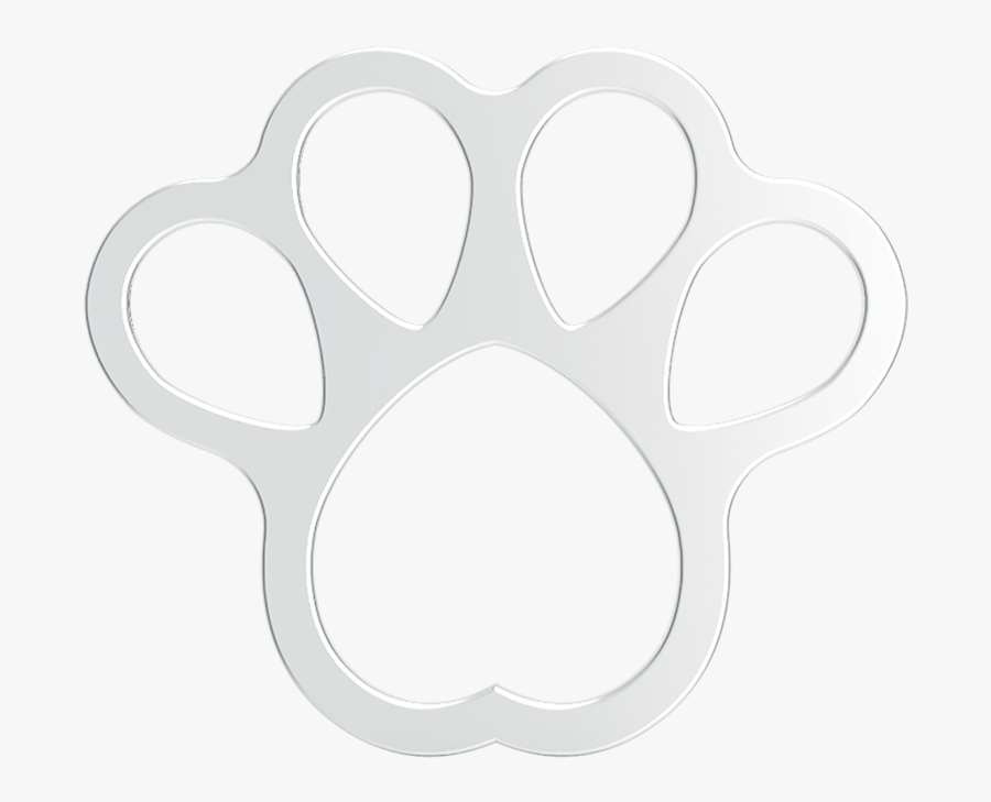 Paw Print 3d Chrome Plated Sticker - Circle, Transparent Clipart