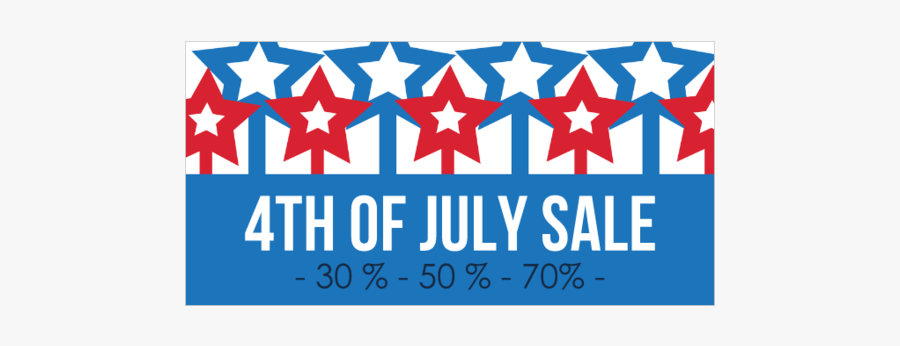 4th Of July Sale Banner, Transparent Clipart