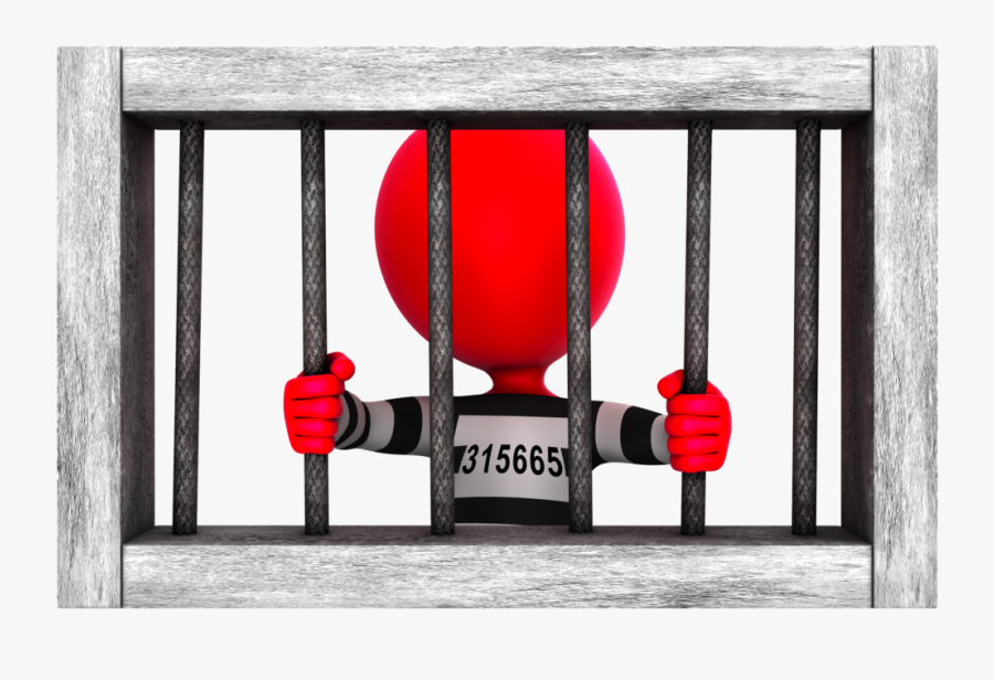 Prisoner Figure Behind Cell Window Bars - Professional Boxing, Transparent Clipart