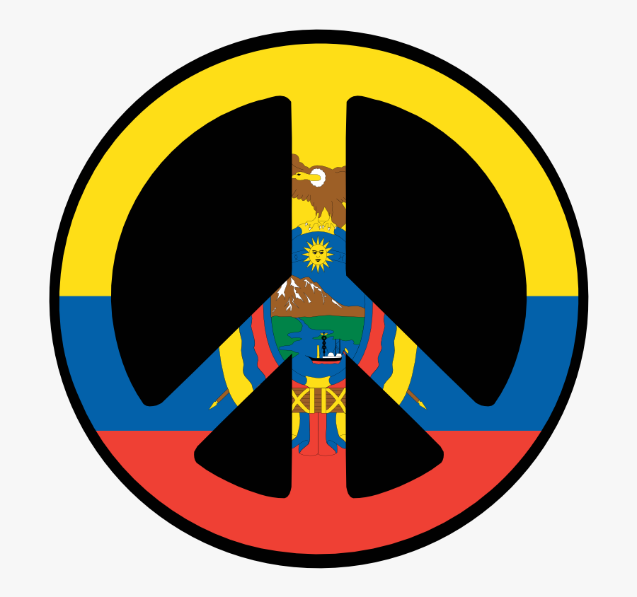 Ecuador Peace Symbol Flag 4 Scallywag Peacesymbol - Ecuador, Transparent Clipart