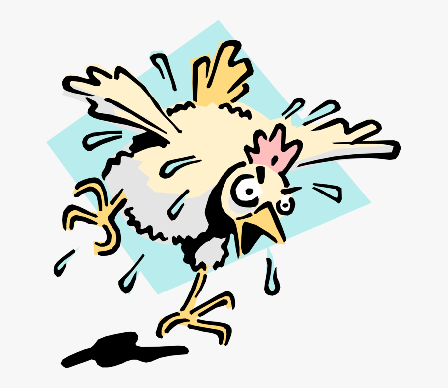 Vector Illustration Of Mad As Wet Hen Idiom - Wet Hen Clipart, Transparent Clipart