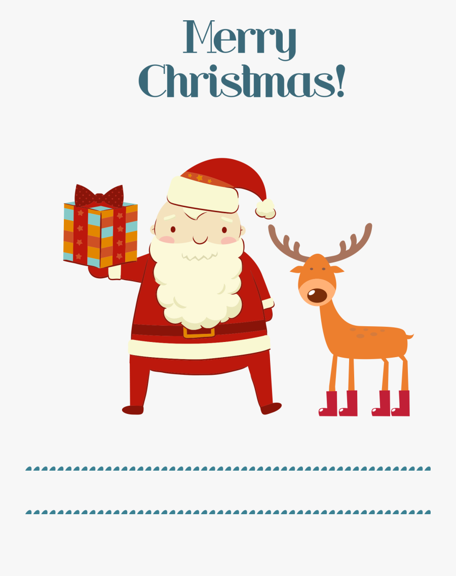 Clip Art Chatting With Santa Claus - Merry Christmas Whatsapp Stickers, Transparent Clipart