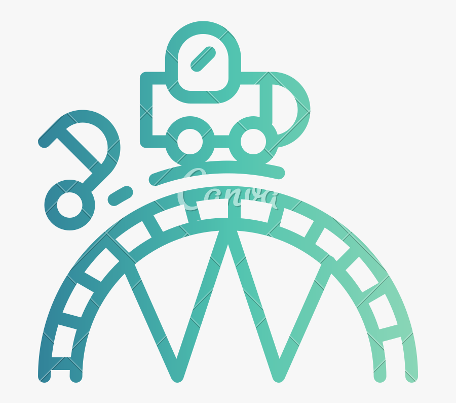 Roller Coaster Clipart Ferris Wheel - Evaluate Vector, Transparent Clipart