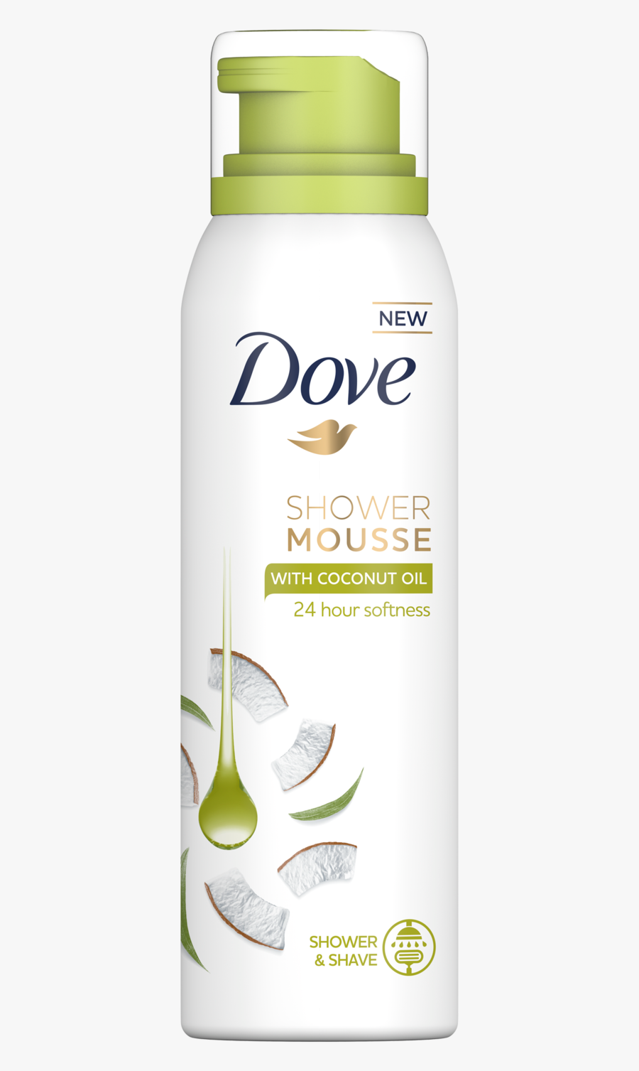 Dove Coconut Oil Shower And Shave Mousse 200ml - Dove Shower Mousse Argan Oil, Transparent Clipart