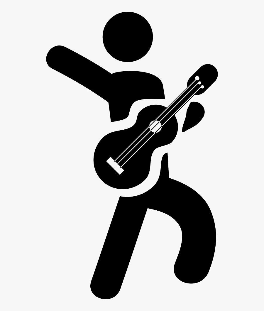 Guitar Player Svg Png Icon Free Download - Tocando Violao Png, Transparent Clipart