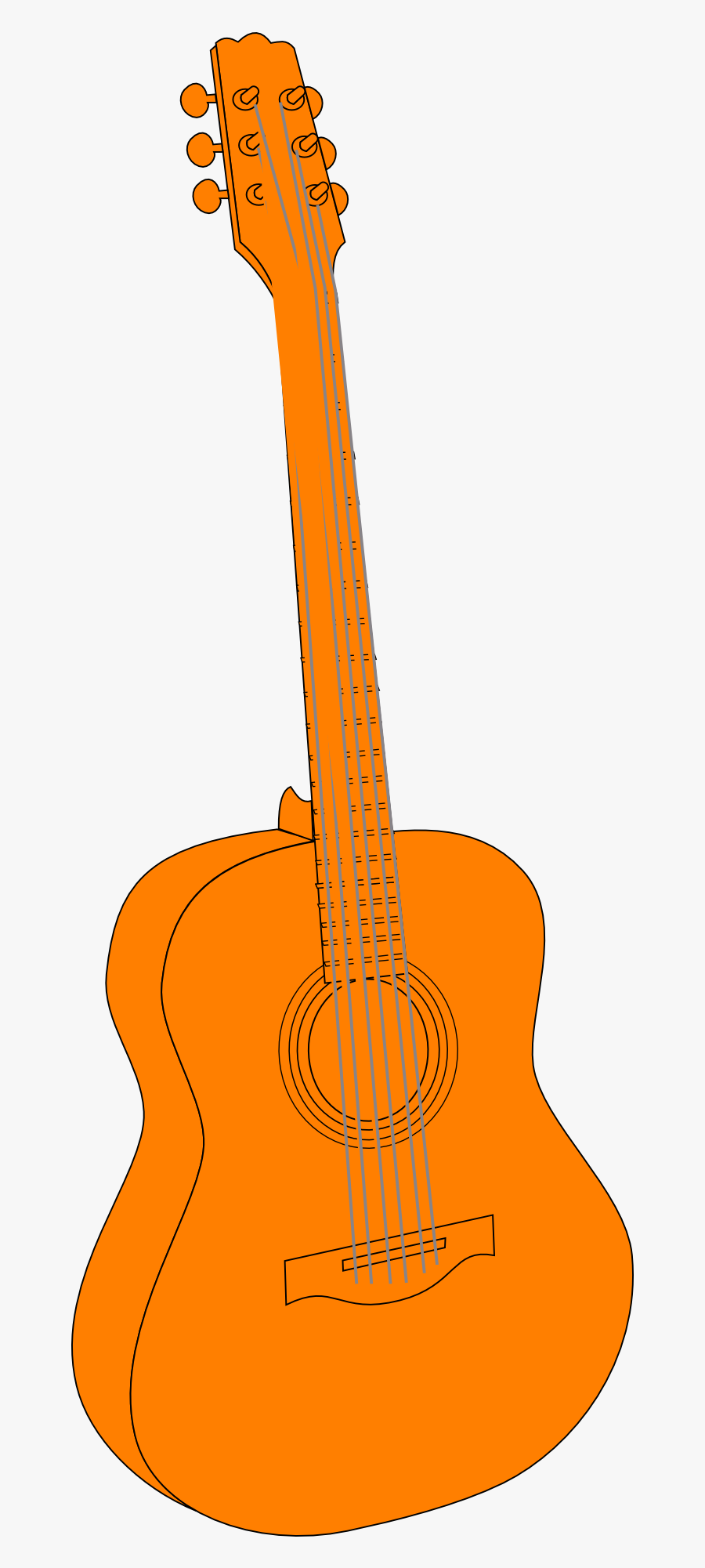 Acoustic Musical Instrument Drawing - Guitar, Transparent Clipart