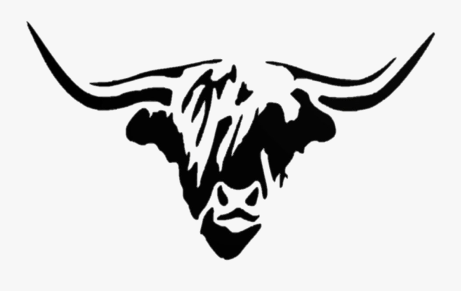 Cow - Highland Cow Head Silhouette , Free Transparent Clipart - ClipartKey