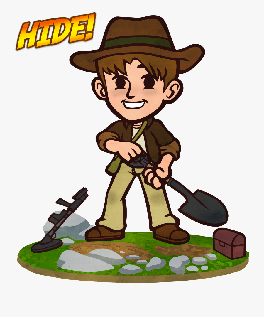 Hiding A Geo Detecting Treasure Cache Metal Detecting, - Cartoon, Transparent Clipart