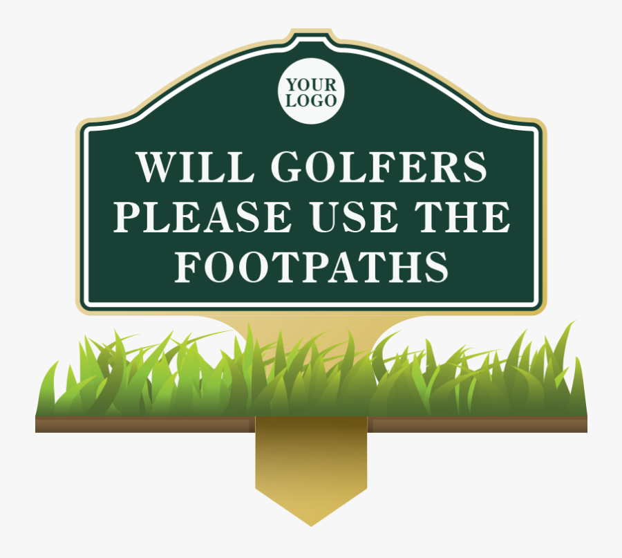 Information & Etiquette Sign - Golf Out Of Bounds Sign, Transparent Clipart