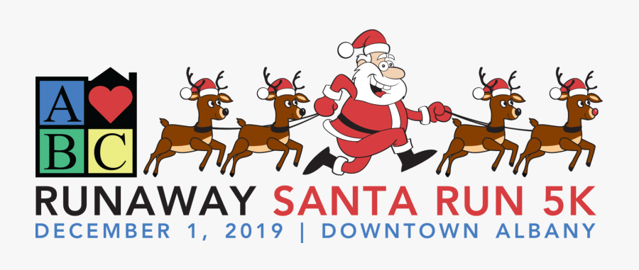 Runaway Santa Run, Transparent Clipart