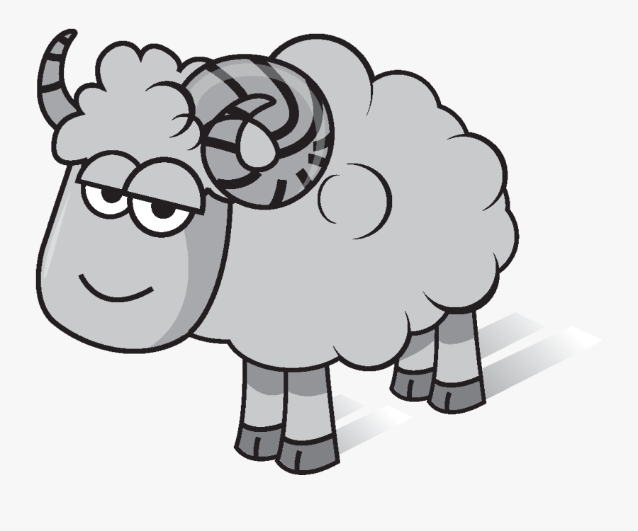 Sheep - Cartoon, Transparent Clipart