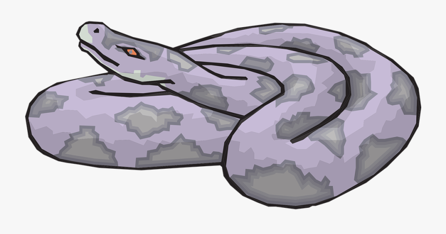 Snake, Brown, Purple, Reptile, Coiled, Curled - Clip Art, Transparent Clipart