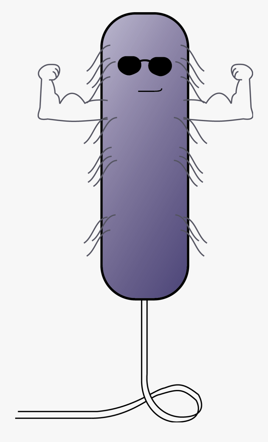 Transparent Smallpox Clipart - Animated E Coli Cartoon, Transparent Clipart