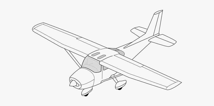 Cessna Drawing Diagram - Isometric Drawing Of Aircraft, Transparent Clipart