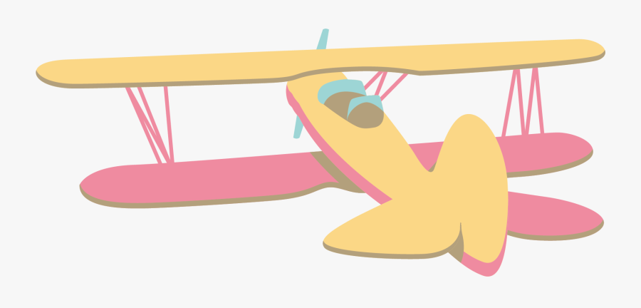 Airplane Aircraft Clip Art Vintage Cartoon Transprent - Airplane Cartoons Pink, Transparent Clipart