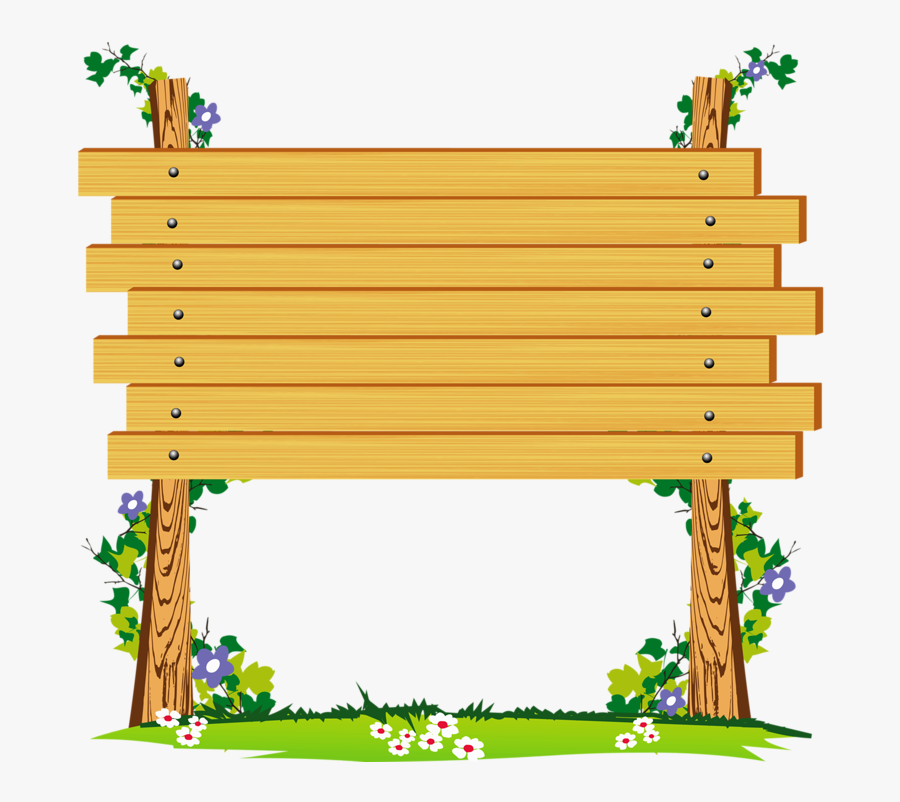 Transparent Wood Frame Clipart - Wooden Signboard Clipart, Transparent Clipart