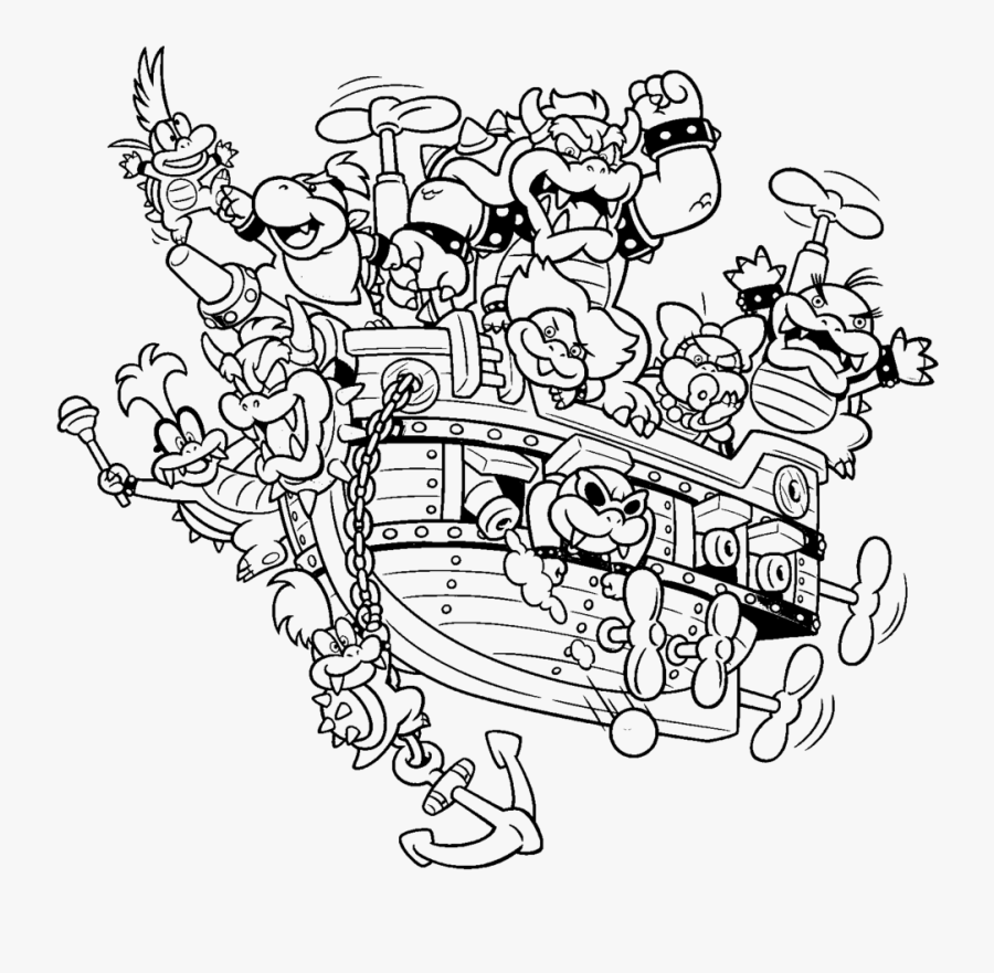 Bowser Jr Mask Page - Mario Coloring Pages Adult , Free ...