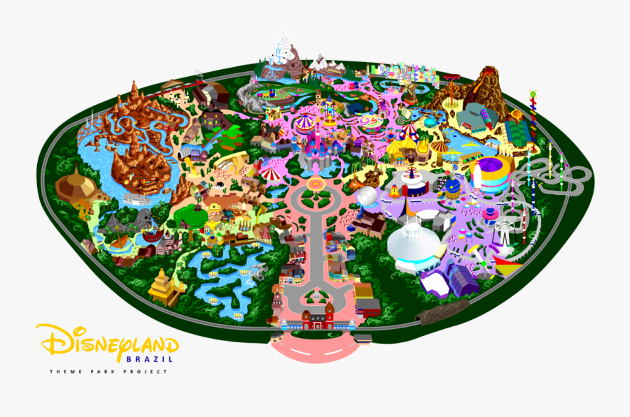 Transparent Disneyland Clipart - Disneyland California Map Png, Transparent Clipart