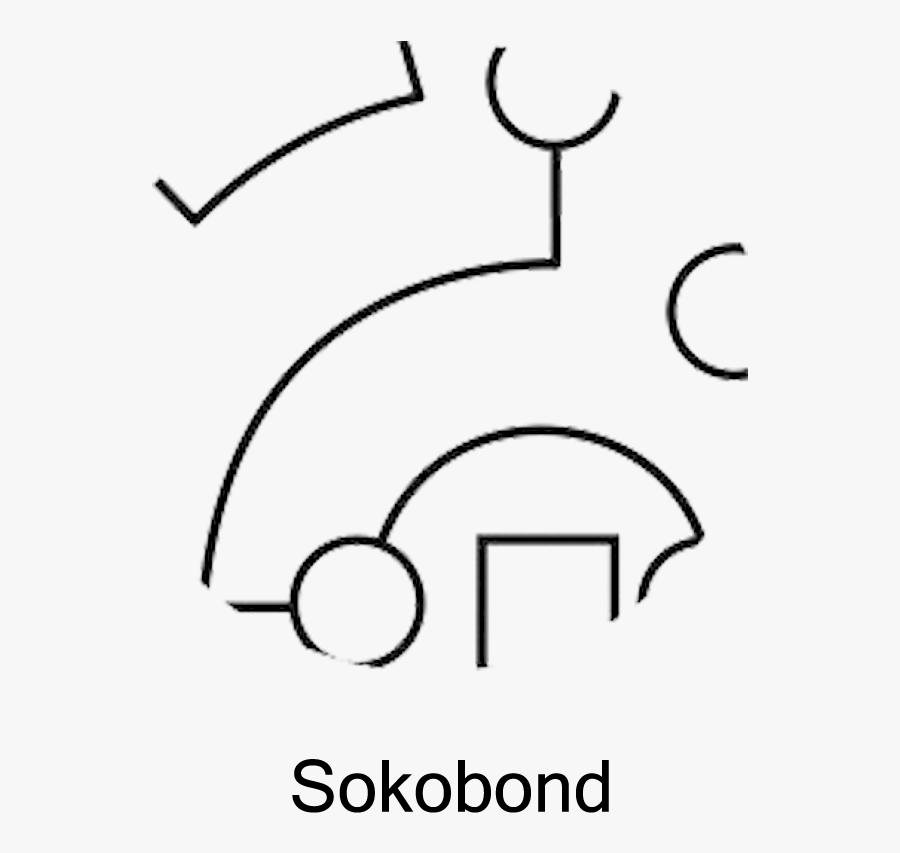 Sokobond Piece Labeled - Line Art, Transparent Clipart