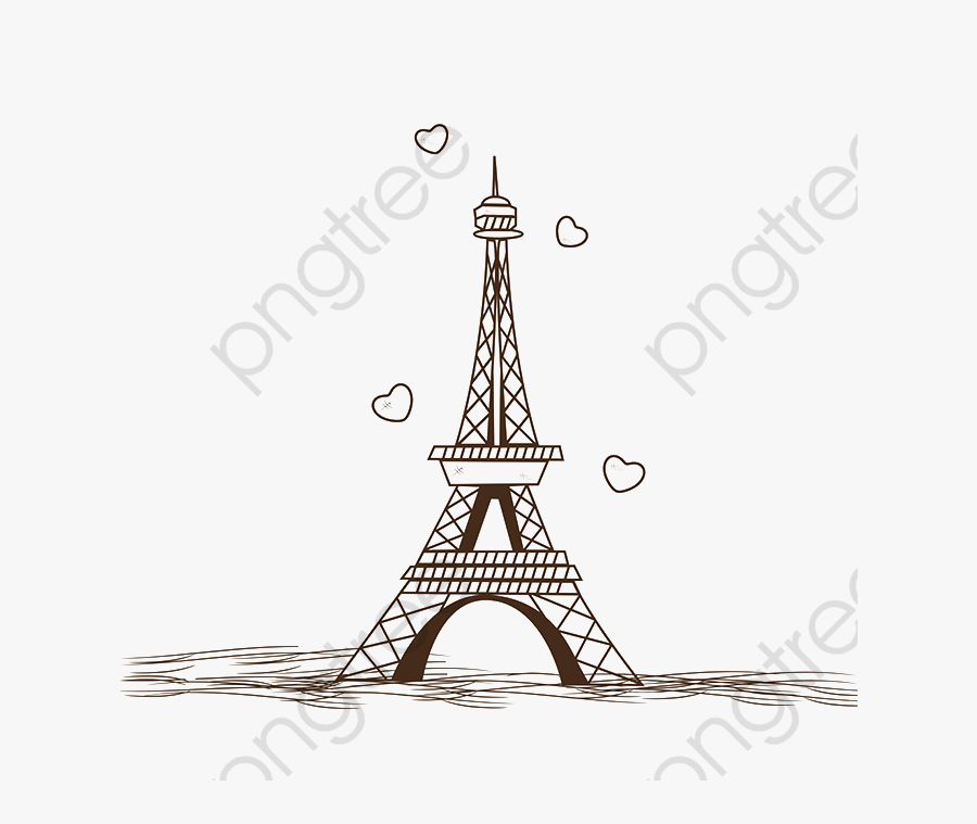 Spring Clipart Paris - Paris Eiffel Tower Silhouette, Transparent Clipart