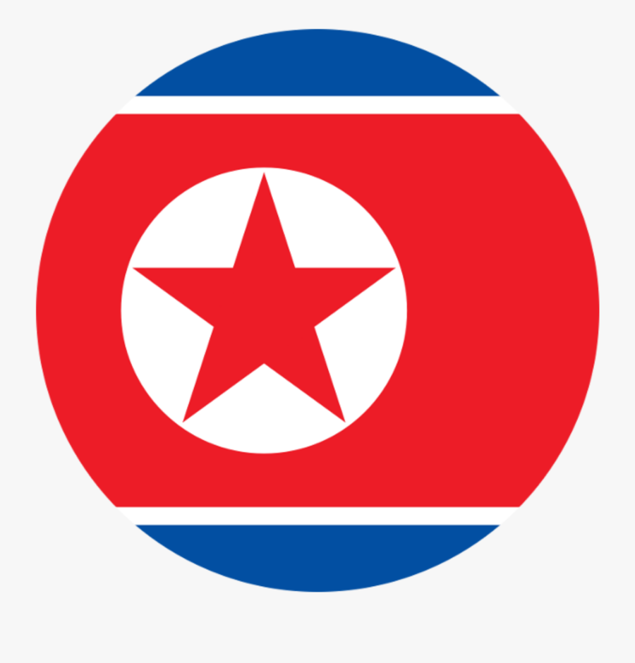 North Korea Flag Circle Clipart , Png Download - Japan South Korea And North Korea, Transparent Clipart