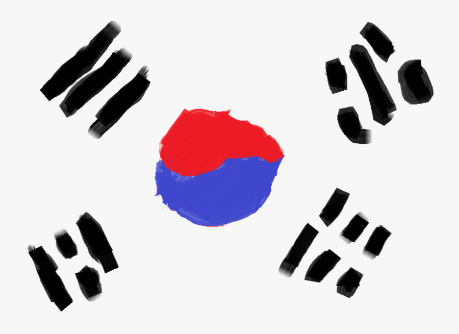 South Korean And Japanese Flag, Transparent Clipart