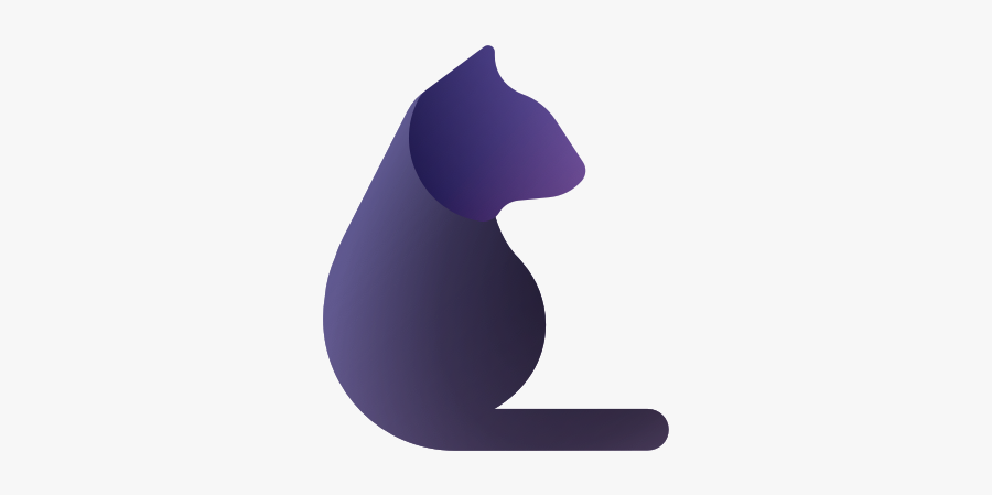 Clip Art Cat Logo Design - P Cat Logo, Transparent Clipart