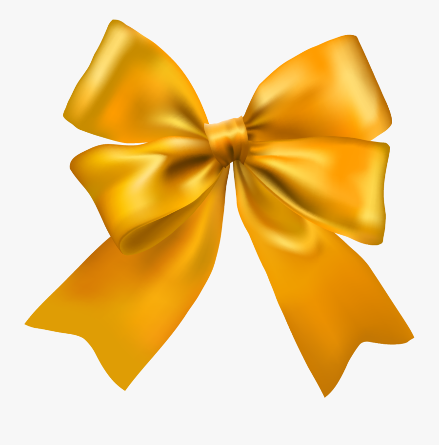 Good Clipart Yellow Ribbon - Vector Ribbon Bow Png, Transparent Clipart