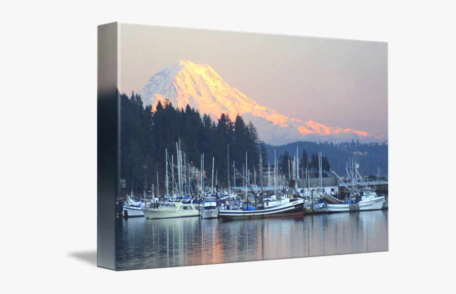 Clip Art Mt Rainier Sunset - Sailboat, Transparent Clipart