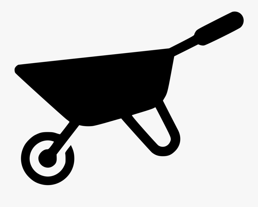 Wheelbarrow Cart Garden Comments Clipart , Png Download - Farmer Wheelbarrow Black And White, Transparent Clipart