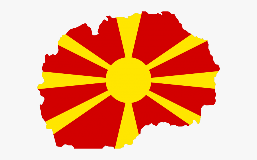Albania Flag Clipart Alexander The Great - Macedonia Flag Map, Transparent Clipart